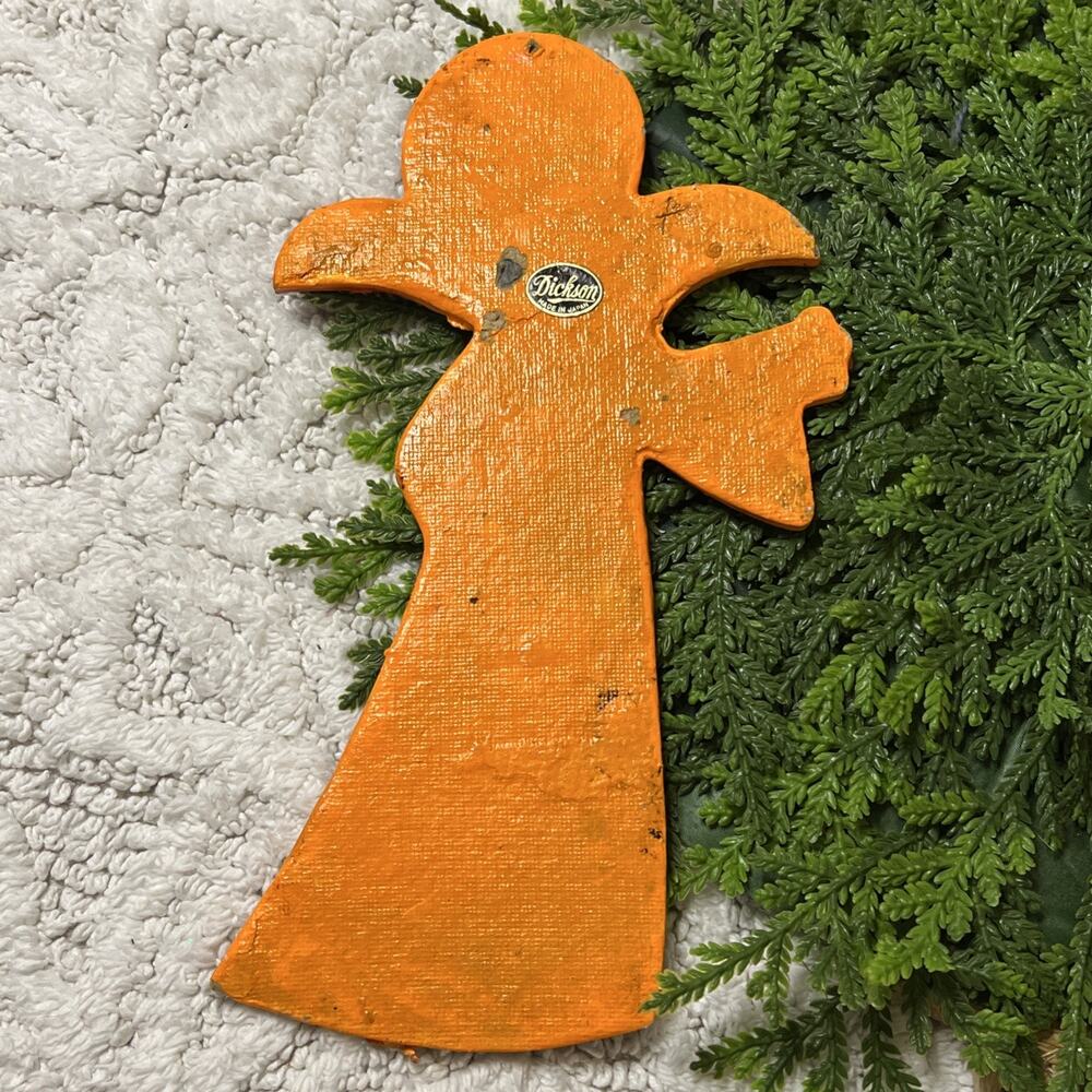Vintage Dickson Masonite Angel Orange Pink Psychedelic Retro Mid Century Flat - Picture 6 of 11